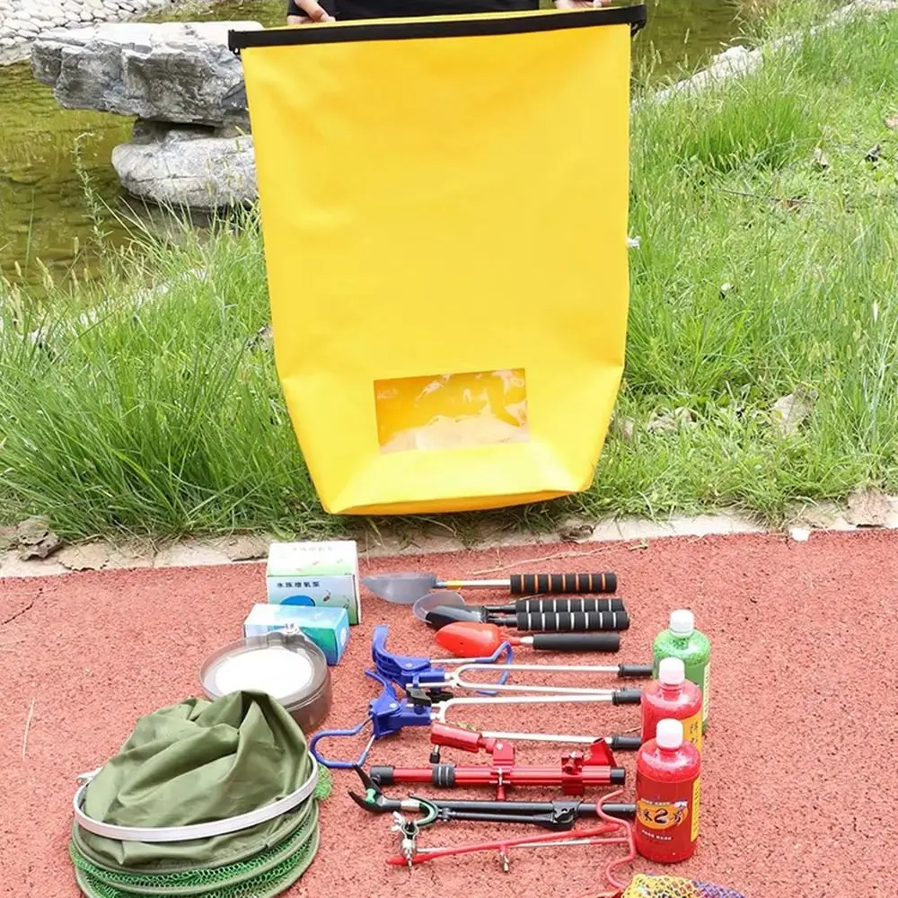 

Large Capacity Folding Live Fish Bag Sealed Waterproof Portable Fish Bucket Clear Window Oxygenation Hole Fishing Gear Bag