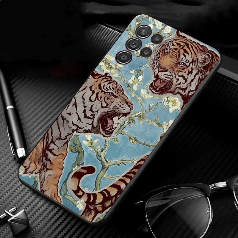 

Japanese tiger art tattoo designs Phone Case For Samsung Galaxy S25 S24 S23 S22 S21 Ultra S24 S23 S22 S21 S25 Plus S24 S20 FE