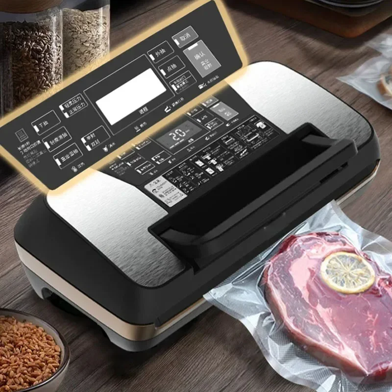 

Household Vacuum Food Sealer Machine Dry Wet Dual Use Plastic Bag Sealing Device Kitchen Food Fresh Keeping Equipment