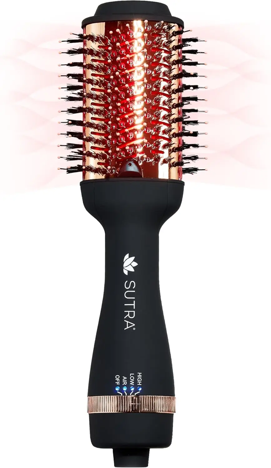 

3" Infrared Blowout Brush - All-in-One Heated & Ionic Round Dryer for Volume, Curls & Shine - Professional Thermal Styling Tool