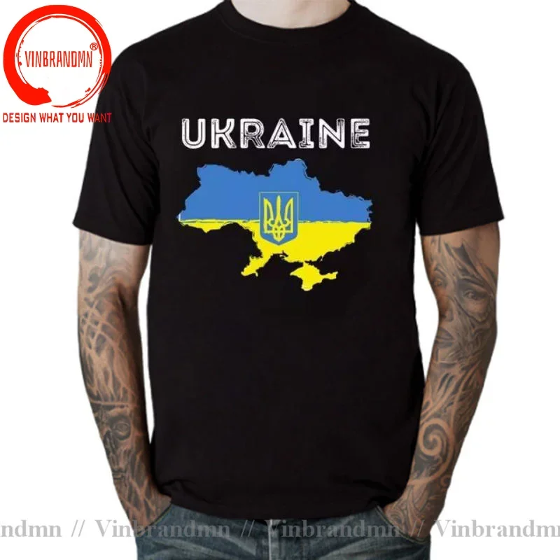 Zelensky Ukraine Map Flag T Shirt Ukrainian Emblem Logo T-Shirt Ukrainian Patriotic T Shirts Casual Cotton Vintage Print Clothes