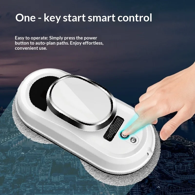 

Window Cleaning Robot Full Automatic 5600Pa Strong Suction Anti Fall Double Disc Wipe Long Battery Life High Altitude Glass