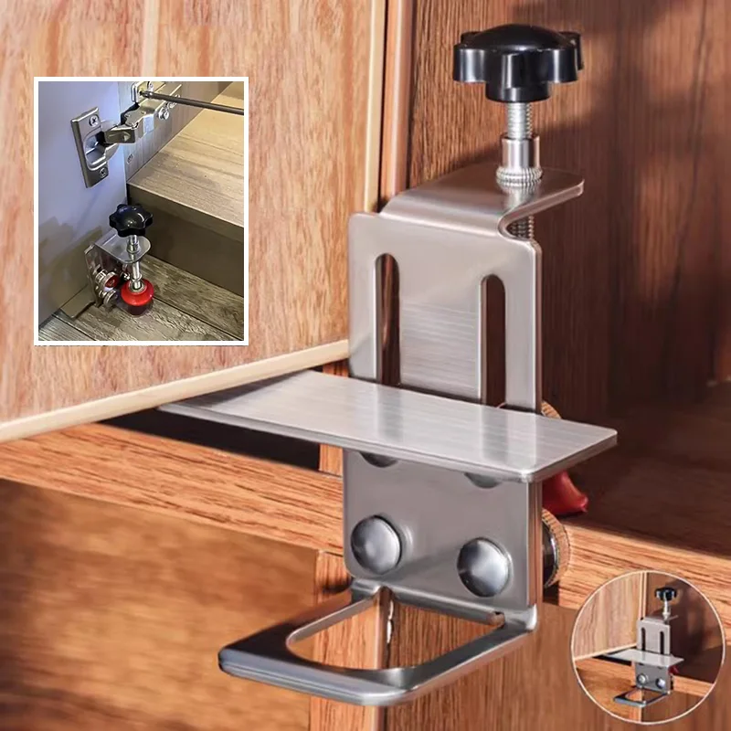 2 In 1 Cabinet Door/Floor Cabinet Mounting Jig Cabinets Frame Clamp Household Hidden Door Mounting Support Woodworking Tools