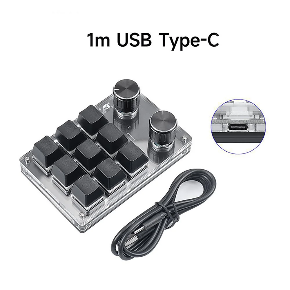 Portable Custom Wireless Mechanical Keyboard Customized  One-Handed Macros Quick Copy Keyboard RGB