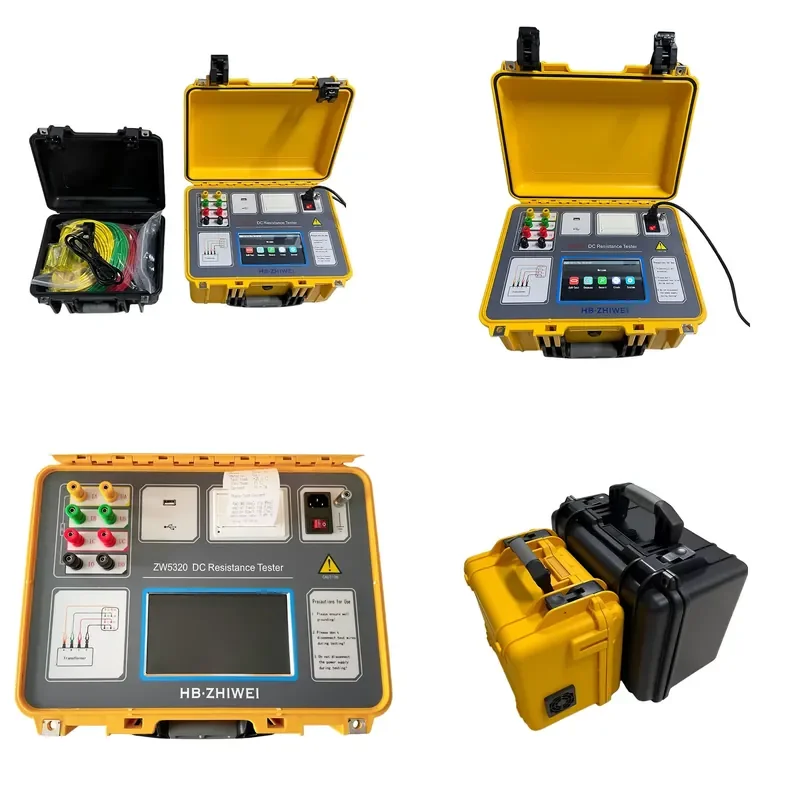 20A Transformer DC Resistance Tester Three Phase Winding Resistance Meter Micro Ohmmeter with Auto Degaussing Function
