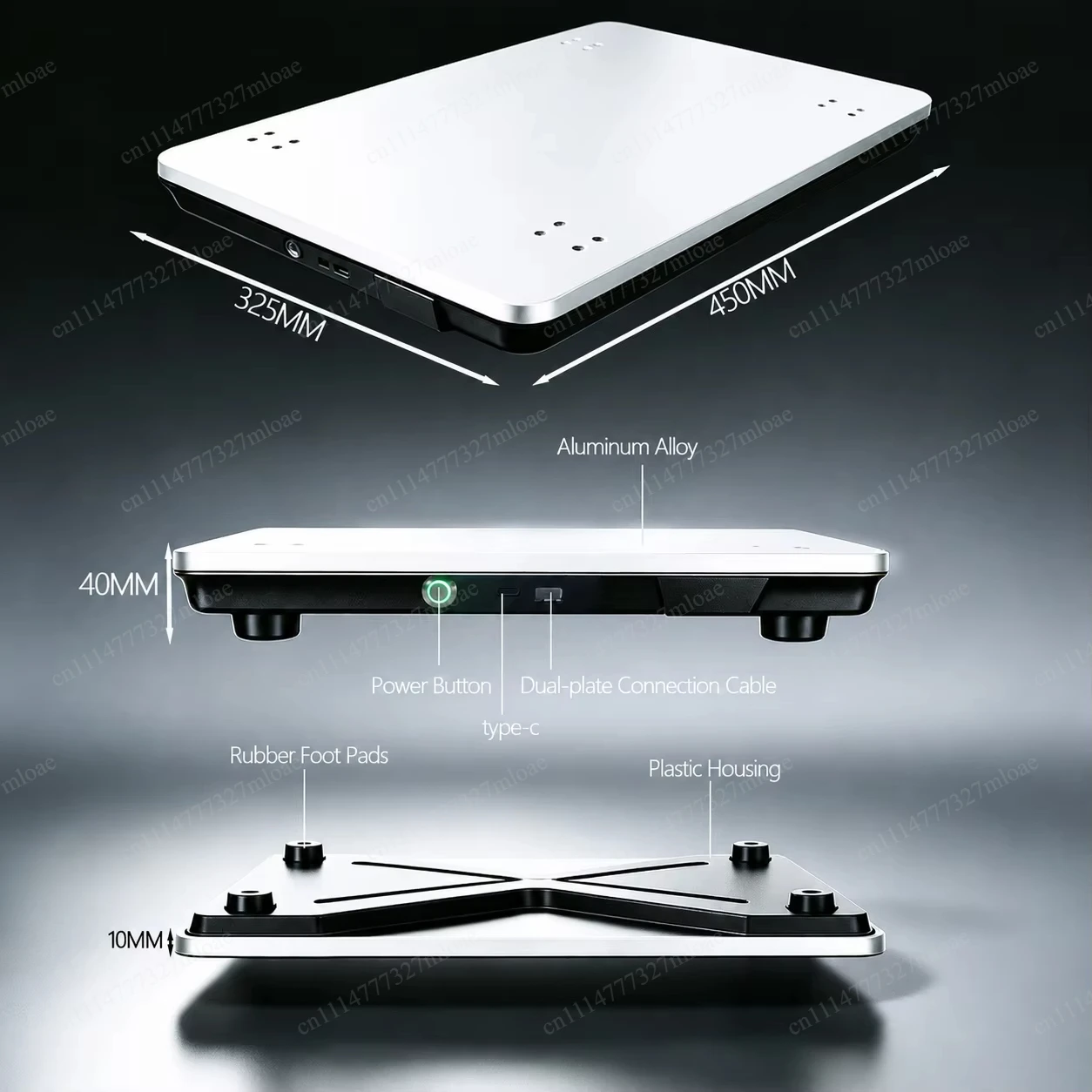 Vertical Jump Force Plate,1D Force Platform,CMJ Rehabilitation Assessment, Portable Large Surface, Peak Force Combo One