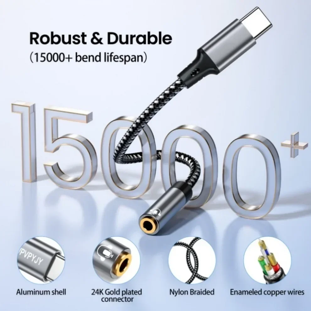 LccKaa نوع C إلى 3.5 ملم محول Aux 3 5 جاك سماعة كابل الصوت آيفون 15 15 برو ماكس ريدمي سامسونج جالاكسي هواوي شاومي #4