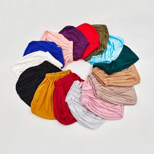 Neue modale muslimische Turbante Hut Innenhut Hijab Bonés Islamische Unterstrahlung Hut Indien Frauenhut Headwap Turban Turban 8 Hauptverkauf Indian Quilt - №3