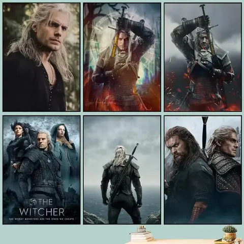 Hot The W-witcher 3 TV Game Poster DIY Vintage Movie Poster Wall Art Painting Study Wall Painting