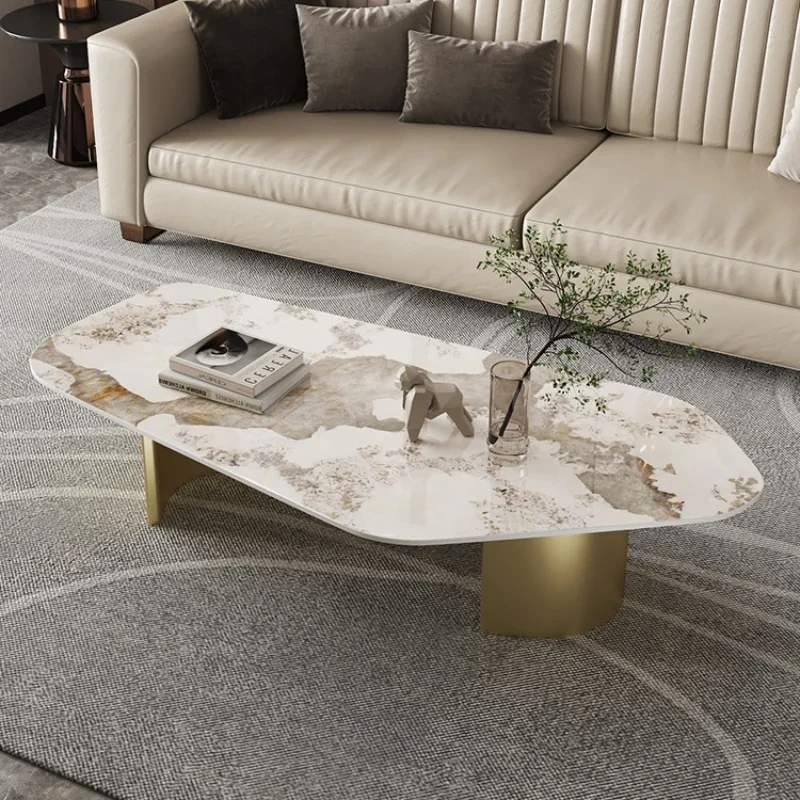 

Hardcover Luxury Coffee Tables Modern Design Black Gold Coffee Table Italian Floor Mesa Auxiliar Living Room Furniture
