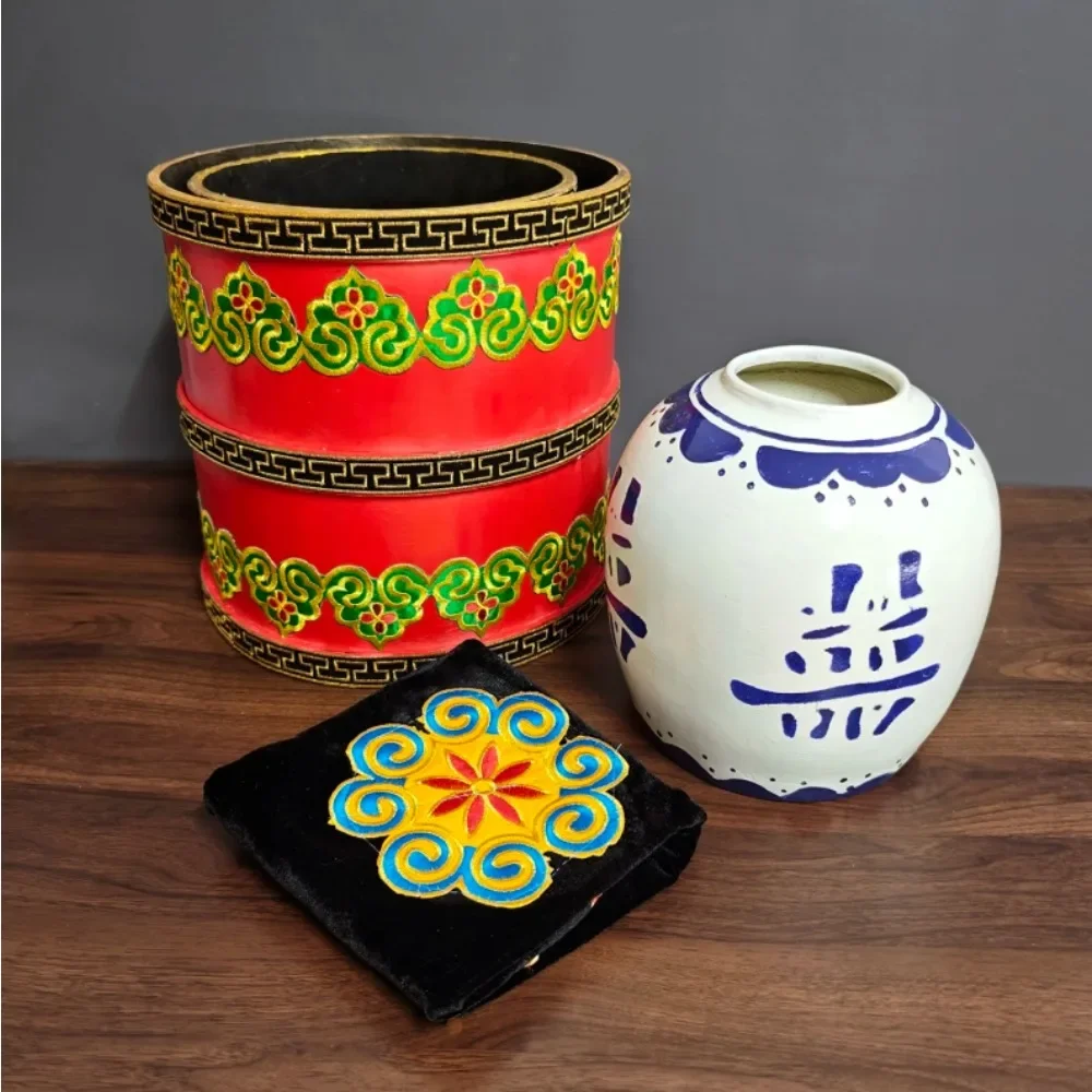 Lucky Sieve Production (Embroidered Edition) Magic Tricks Empty Cylinder Tube Produce Objects Magia Fun Stage Illusions Gimmicks