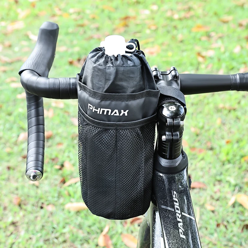 PHMAX Bike Bottle Holder Cycling Water Bottle Carrier Pouch Insulated Kettle MTB Road Bicycle Handlebar Bag Accessories