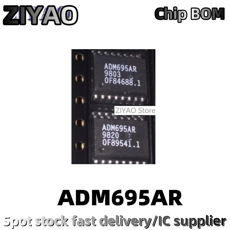 5PCS ADM695ARZ ADM695AR ADM695 Chip SOP16 Microprocessor IC