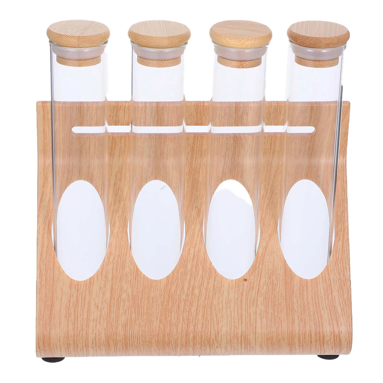 

Coffee Bean Display Jar 12 Clear Glass Tubes Storage Bottle Rack For Kitchen Bar Cafe Restaurant Test Tube Holder