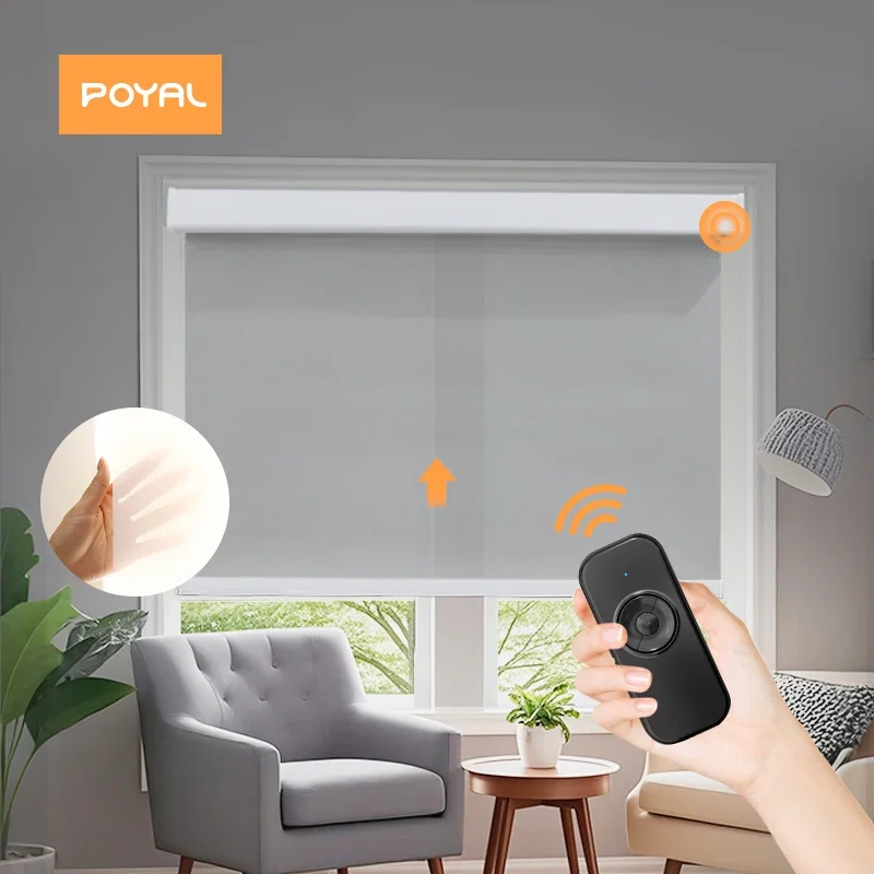 Everyday Minimalist PVC Vertical Roll Blinds Kit Electric Window Blind for French Windows for Indoor Kitchen Use Semi-Shading 3X view 5