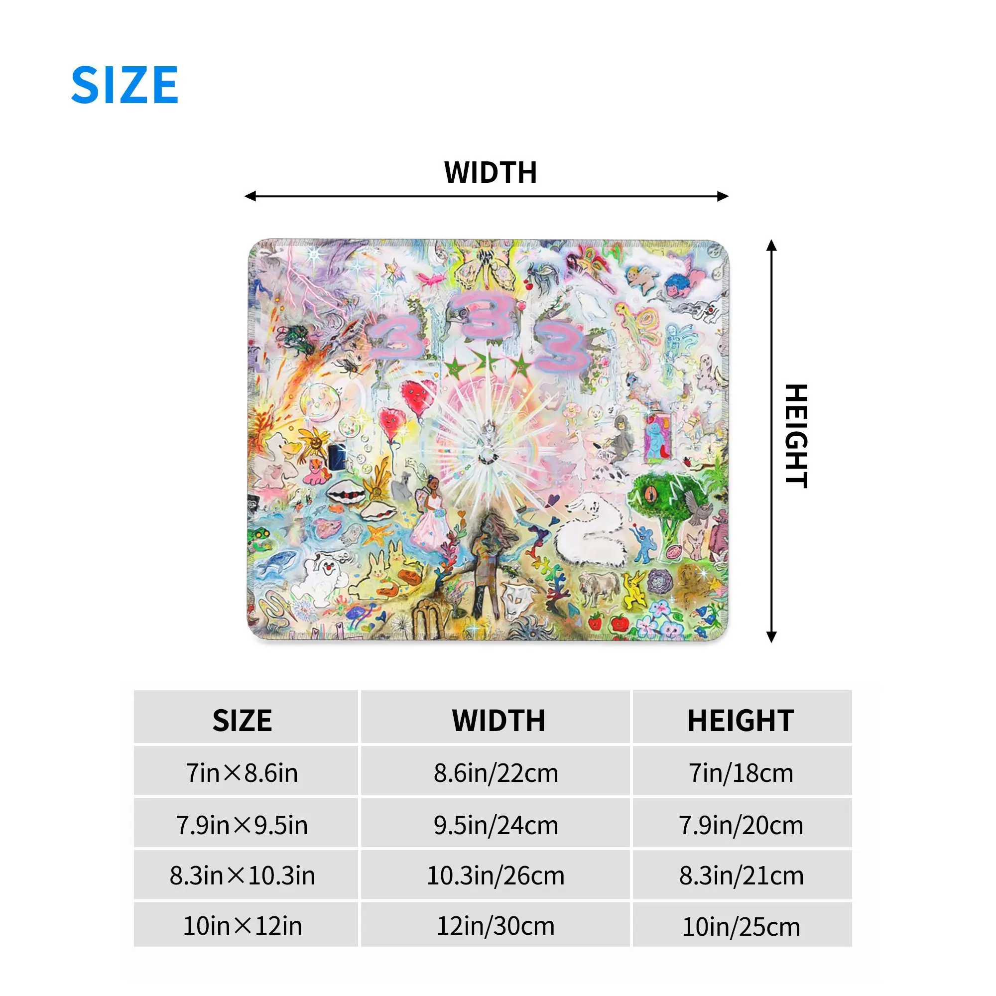 Bladee - 333 Drain Gang Album Cover Mouse Pad Computer Keyboard Mouse Mat Gamer PC Laptop Desk Mat Office Accessories Table Mats