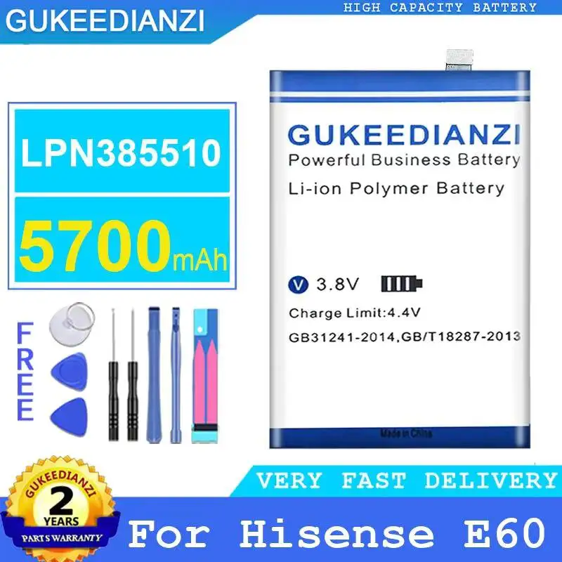 

For Hisense E60 Long-Lasting Mobile Phone Battery 5700mAh LPN385510