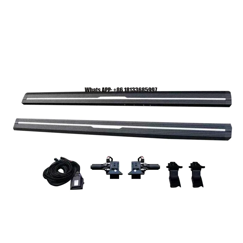 

2022 Car SUV Foot Side Steps Electric Running Board for Ford Raptor F150 Crew Cab NP300 Silverado Silver Tundra