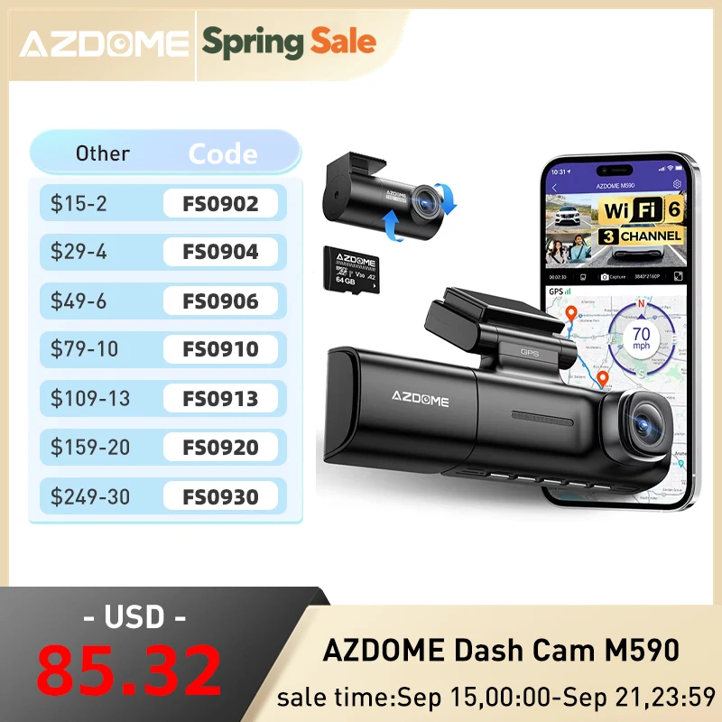 AZDOME M590 Araç Kamera: M590 Araç Kamera ile Güvenli ve Akıllı Sürüş
