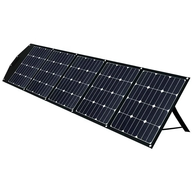 High quality  portable  A grade sunpower cell foldable solar charging bag blanket   ETFE 200w foldable solar panel 12V