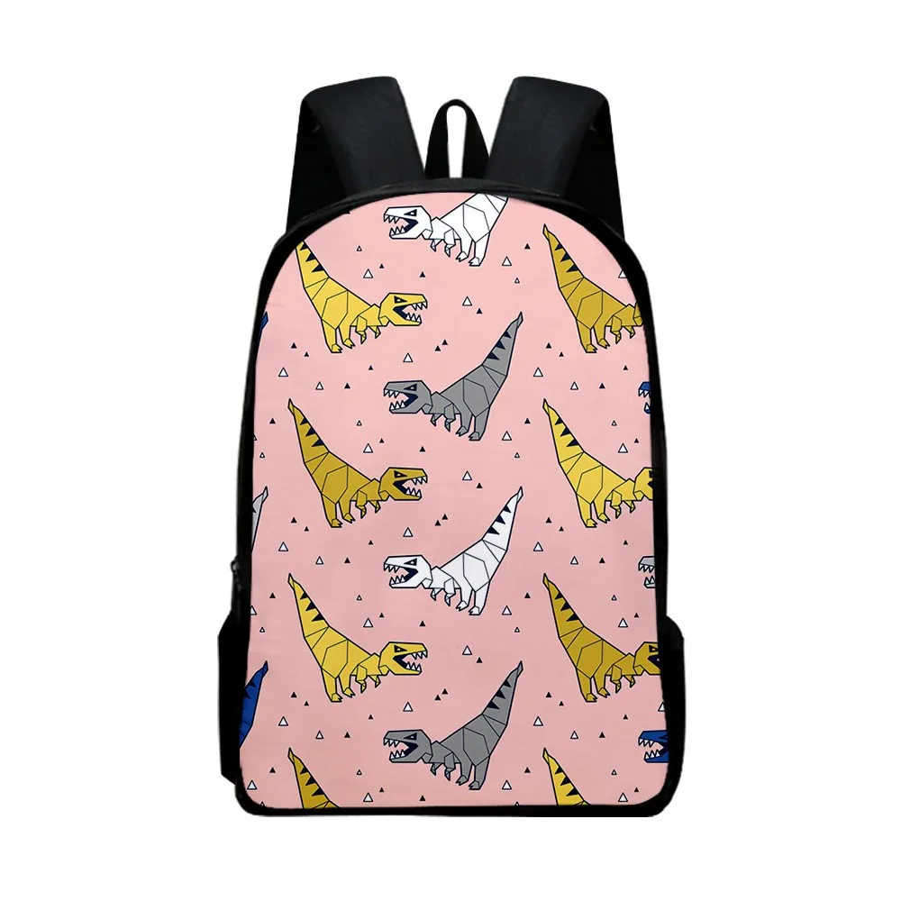 Cartoon Anime Dinosaur Printed Students Schoolbag Teenager Casual Shoulder Rucksack Laptop Backpack Boys Girls Daily Book Bags