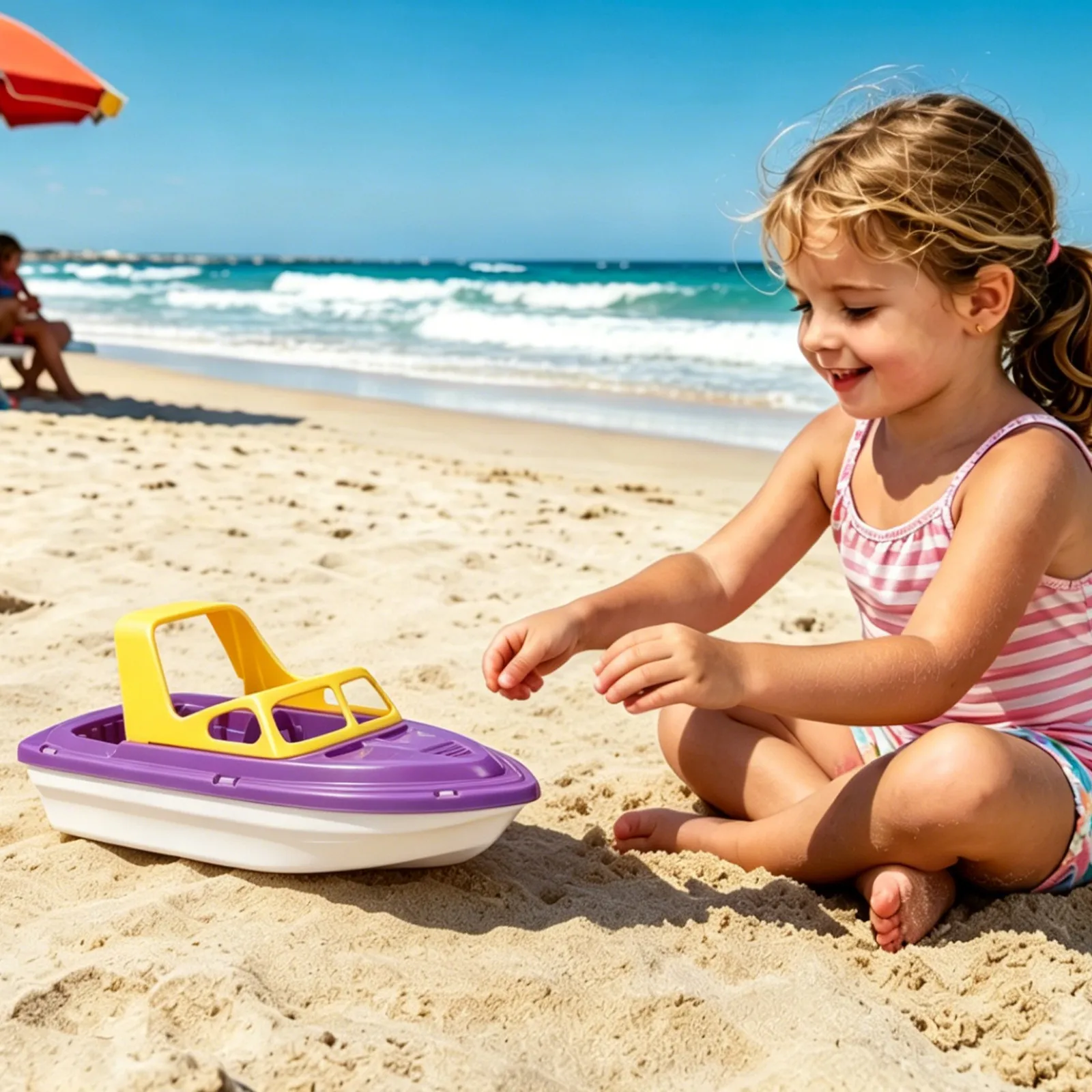 Barco de carreras de plástico para niños, juguetes para el baño, lancha rápida flotante ligera y segura para niños pequeños, actividades en la piscina, 1 ud.