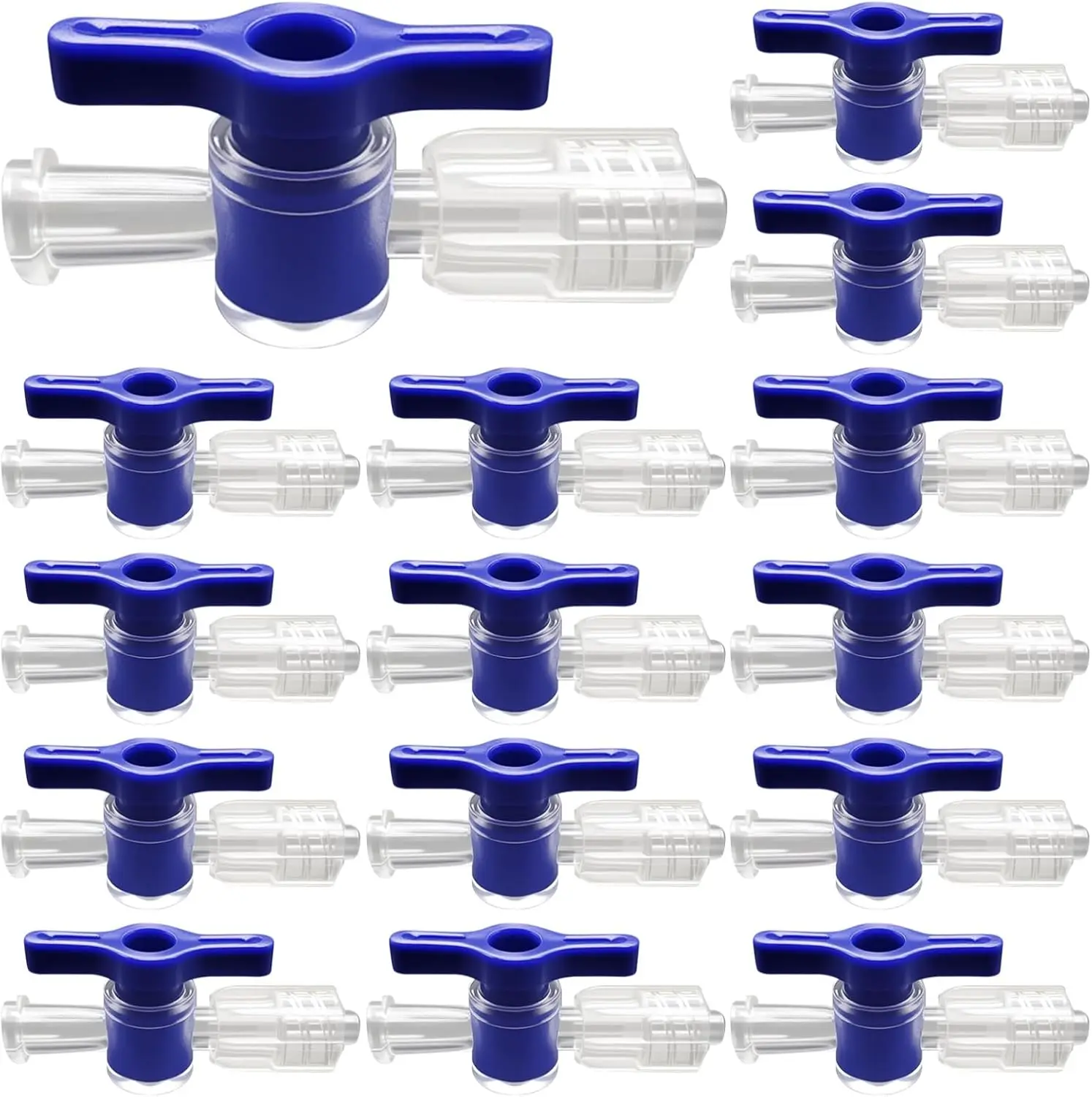 Luer connector bidirectional valve, plastic switch type distributor, rotatable pagoda connection type air valve component