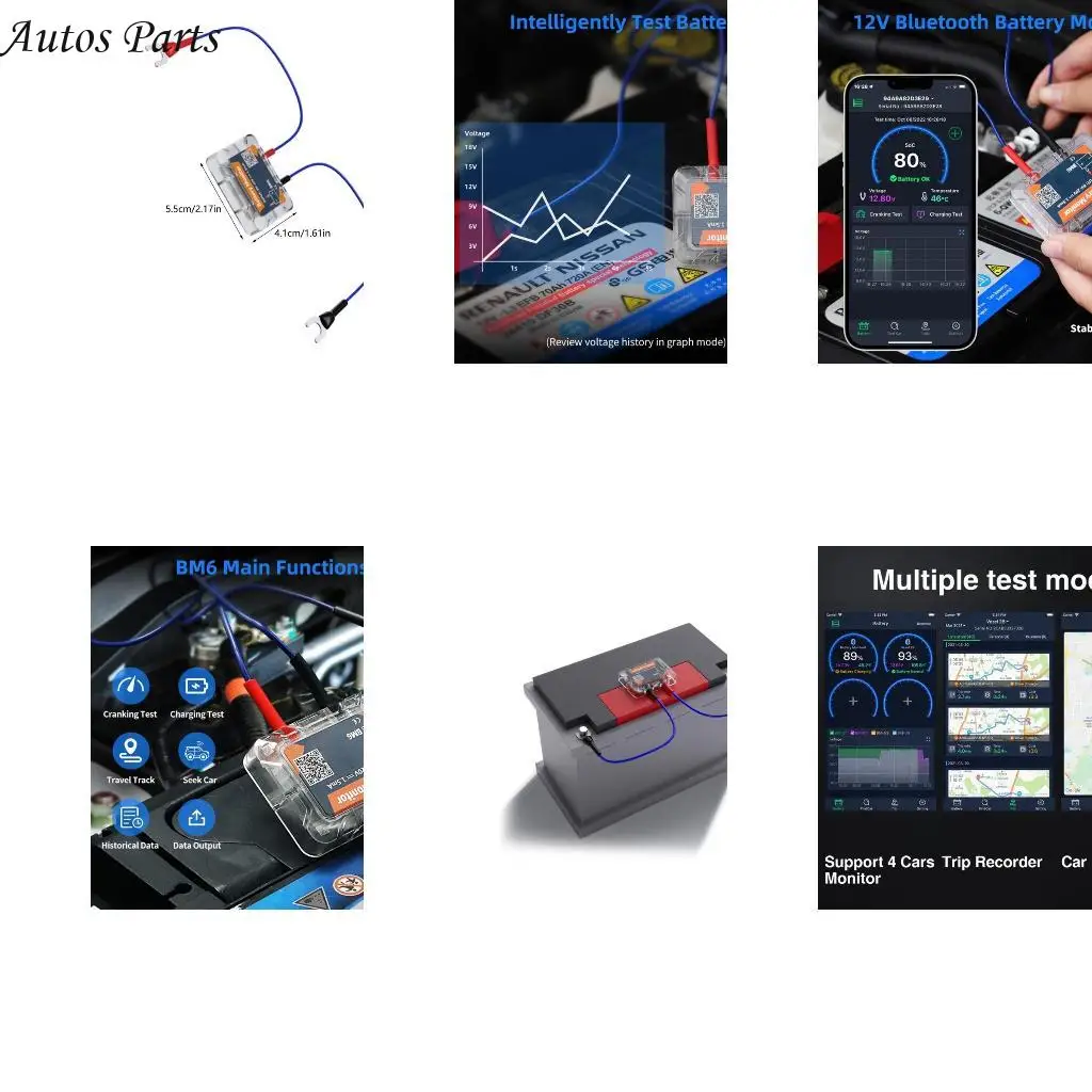 

57BA BM6 Wireless 12V автомобильный монитор батарея устройства для батареи автомобиль батарея батарея батарея батарея для