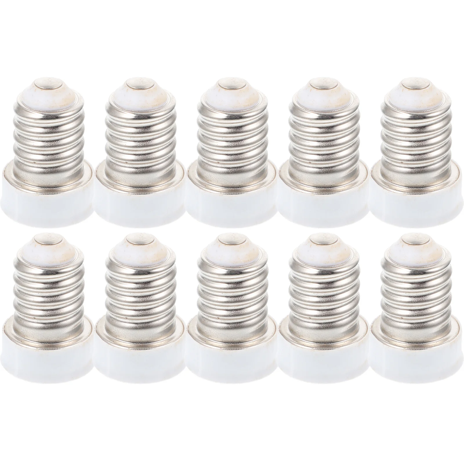 Convertidores de Base de luz E14 a E12, alta dureza confiable para sistemas de monitoreo, adaptadores de bombilla de sótano, 10 Uds.