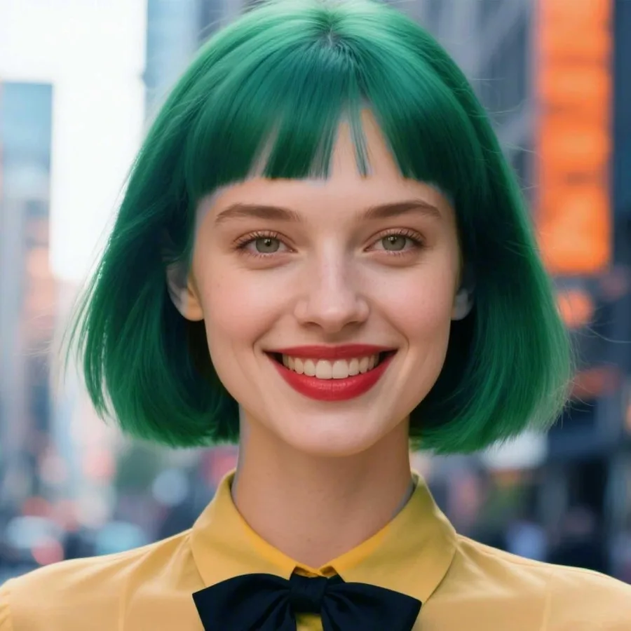 شعر مستعار بوب أخضر داكن مع الانفجارات 12 بوصة قصيرة بوب الباروكات للنساء الألياف الاصطناعية قصيرة بوب الباروكات الحياة اليومية هالوين شعر مستعار تأثيري