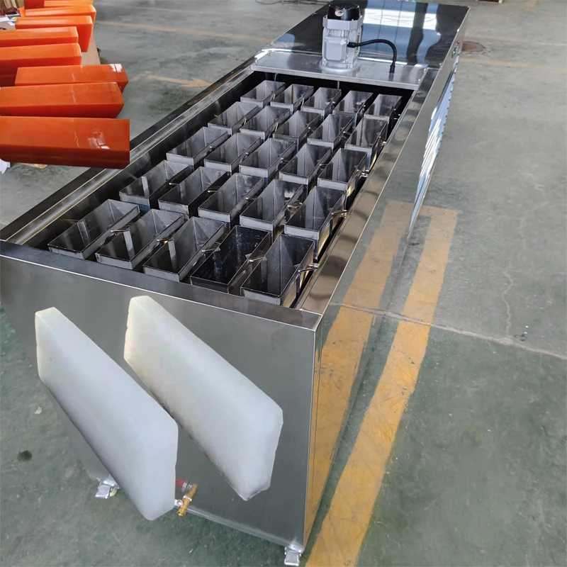 Good Price Industrial Big Make Block Maker Cream Brick Capacity Ice Cube Machine 1t