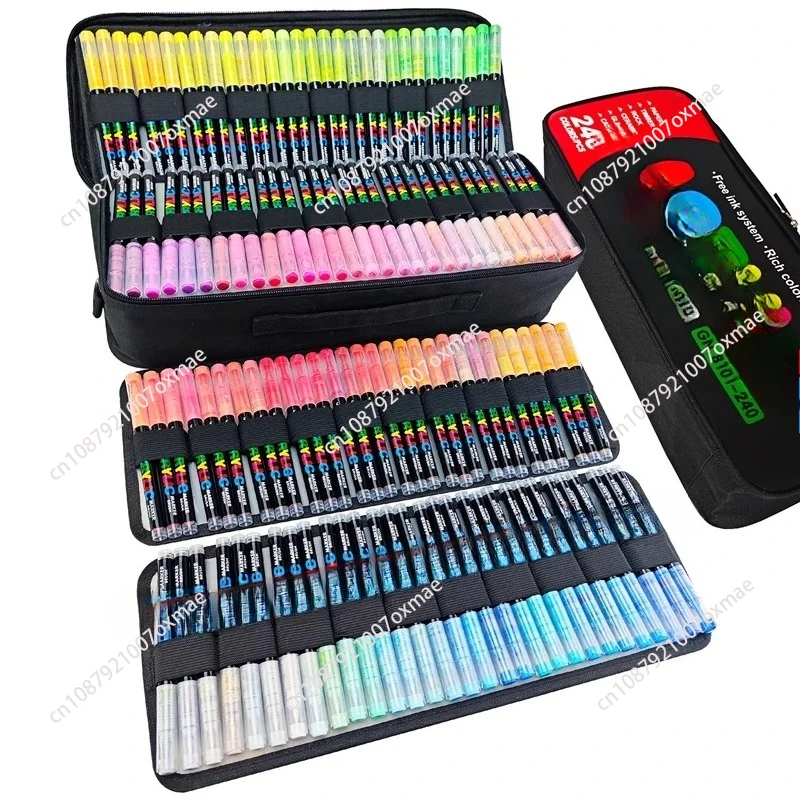 

240 colors Set Acrylic Paint Markers Brush Tip Paint For Rock Painting Festival Gift DIY Art Pens C