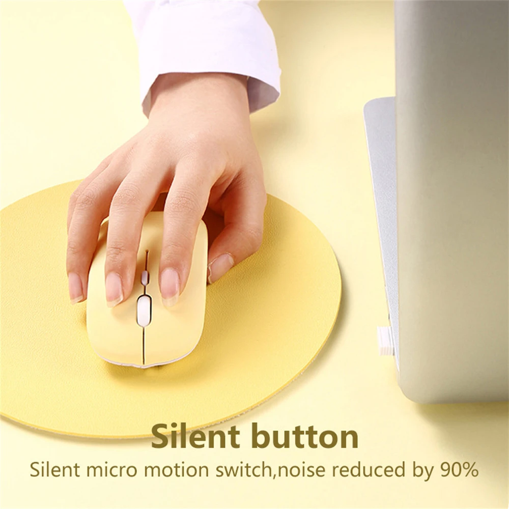 Mouse Bluetooth sem fio recarregável, Ratos ergonômicos silenciosos portáteis para computador iPad, laptop, tablet, telefone, jogos de escritório