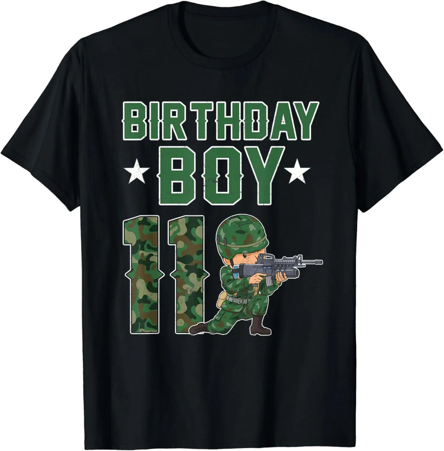 Army Kids Theme Birthday Boy 11 Year Old Military Party 2011 T-Shirt