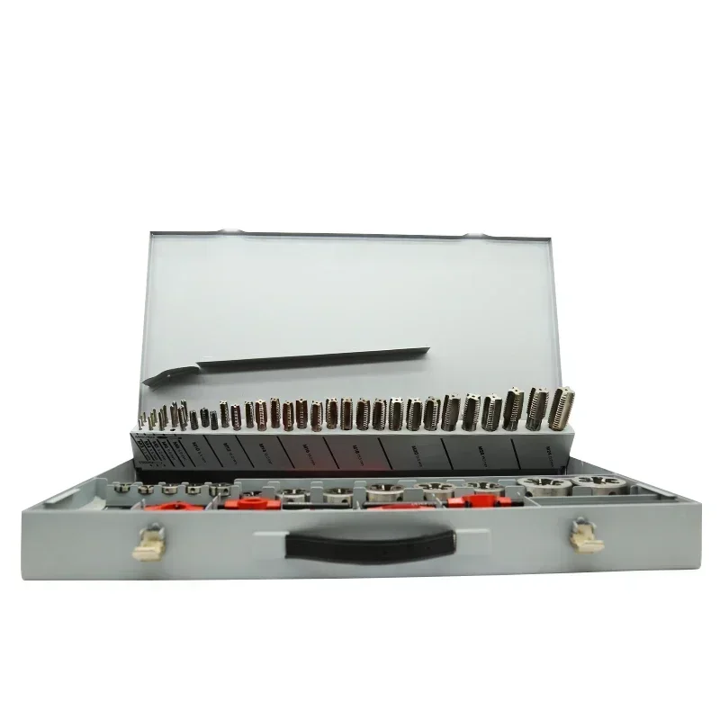 

Набор ручных метрических инструментов HSS DIN 352 (64 шт., M3~M24) для нарезания резьбы, с гаечным ключом, в сером металлическом ящике. Горячая распродажа, недорого и качественно.