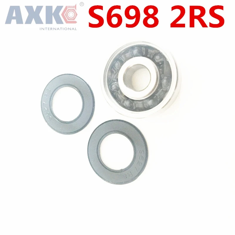 Axk S698-2rs Stainless Steel 440c Hybrid Ceramic Deep Groove Ball Bearing 8x19x6mm S698-2rs Cb Abec-5