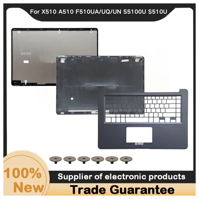 

Новая задняя крышка/верхний корпус/крышка для подставки для рук из металлического материала (A-крышка, C-крышка) для Kailxuling X510 A510 F510UA/UQ/UN S5100U S510U