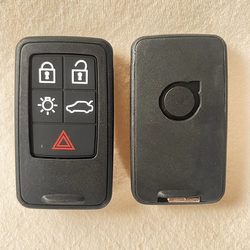 Pengganti Cangkang Kunci Jarak Jauh Pintar untuk Volvo S60L/XC60/S80L/V60/V40 Penutup Casing Kunci Mobil dengan Logo