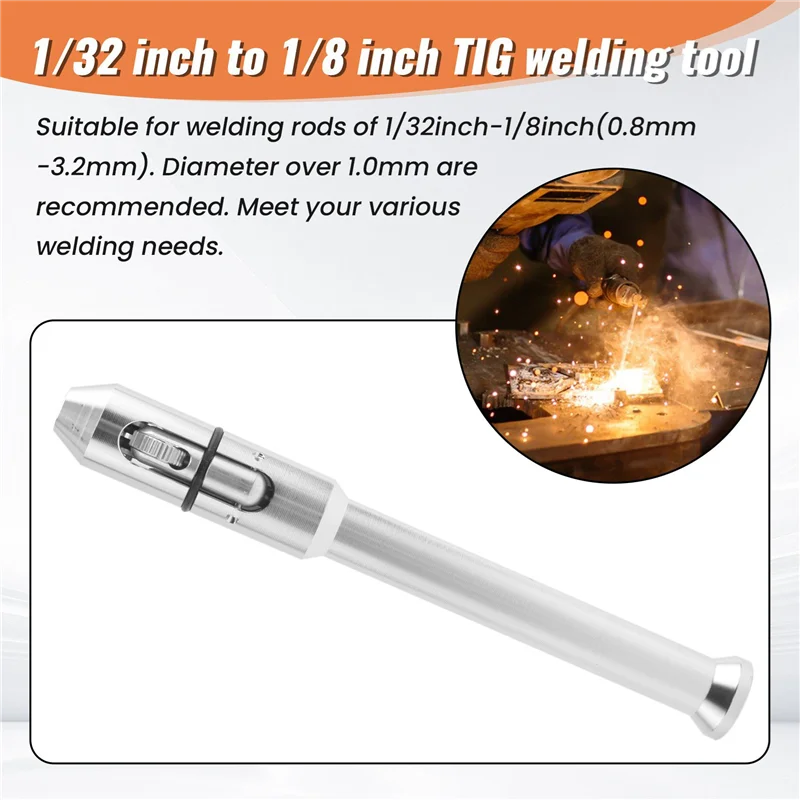 ABKS-2X Supporto per asta di saldatura per alimentatore per penna TIG da 1/32 pollici-1/8 pollici Strumento di saldatura TIG TP-01