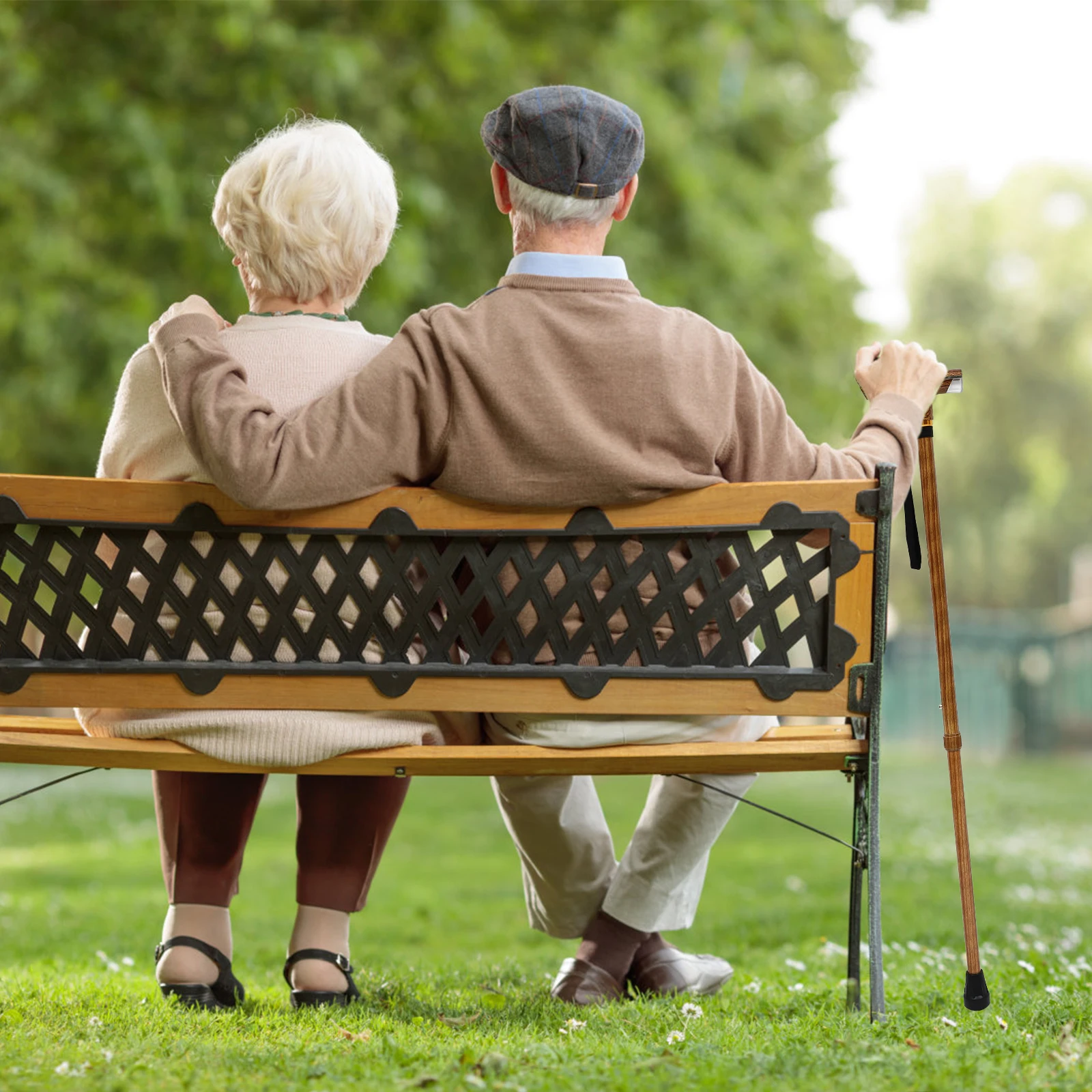 

1Pcs Telescopic Adjustable Walking Stick Multifunctional Anti-Skid Walking Pole for Hiking Elderly Travel Use Stick