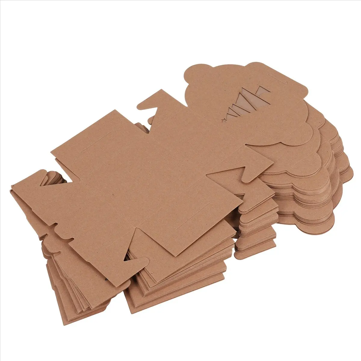 ABCL 30 Kraft Cardboard Bakery Cookie Boxes Set 4x4x2.5Inch Auto-Popup for Christmas Cupcakes, Cookies, Brownies, Donuts
