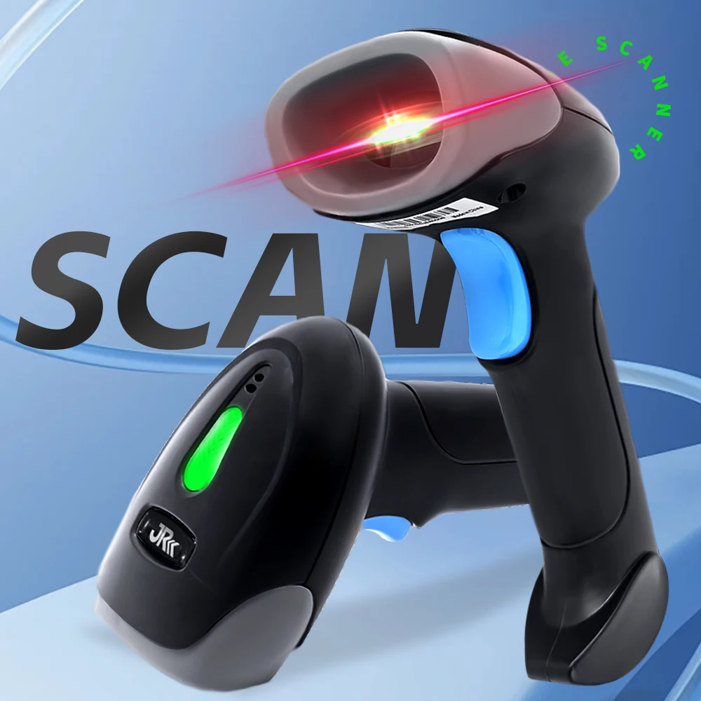 659 1D Barcode Reader CMOS Sensor Supermarket Wired Wireless Scanner USB High-Speed 350 Scans/Sec Warehouse Scanner In Stock