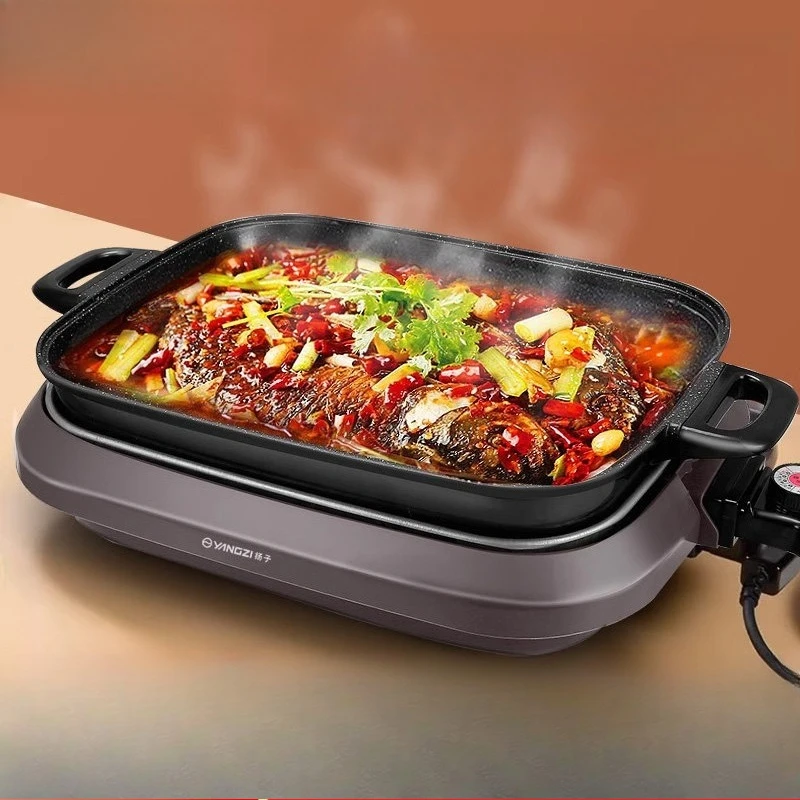 Grilled fish pot deepened large diameter hot pot detachable body multi-functional baking pot