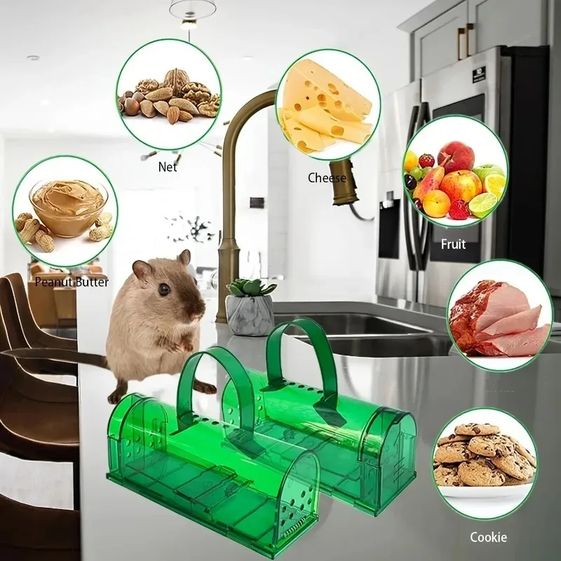 1PCS Plastic Mousetrap with Handle Smart Self-locking Safe Firm for Bedroom Kitchen Warehouse Easily Catch Rats