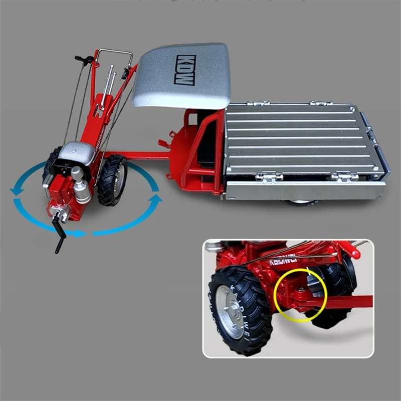 New Alloy Hand Tractor Agricultural Vehicle Model Diecast Farming Pickup Car Cultivated Land Car Simulation Gifts Toys for boys