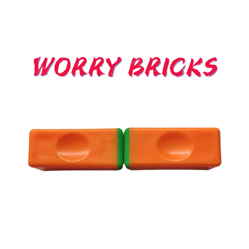 2PC New Brick Popular Decompression Toys WorryBricks Magnetic Brick Magnetic Stick Mini Finger Toys Children's Gifts Worry Brick