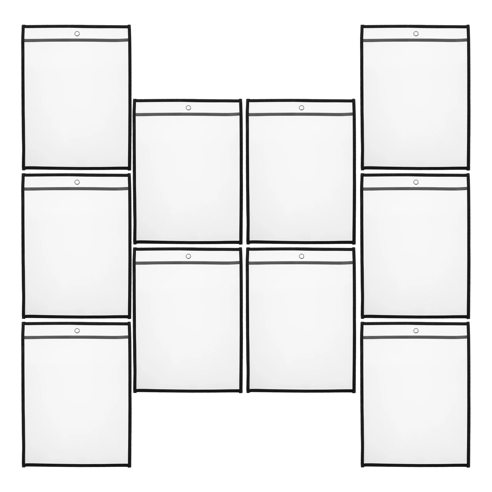 

6pcs File Folder Transparent PET Reusable Document Holders Paper Storage Office School Study Accessories Clear Plastic Sleeves