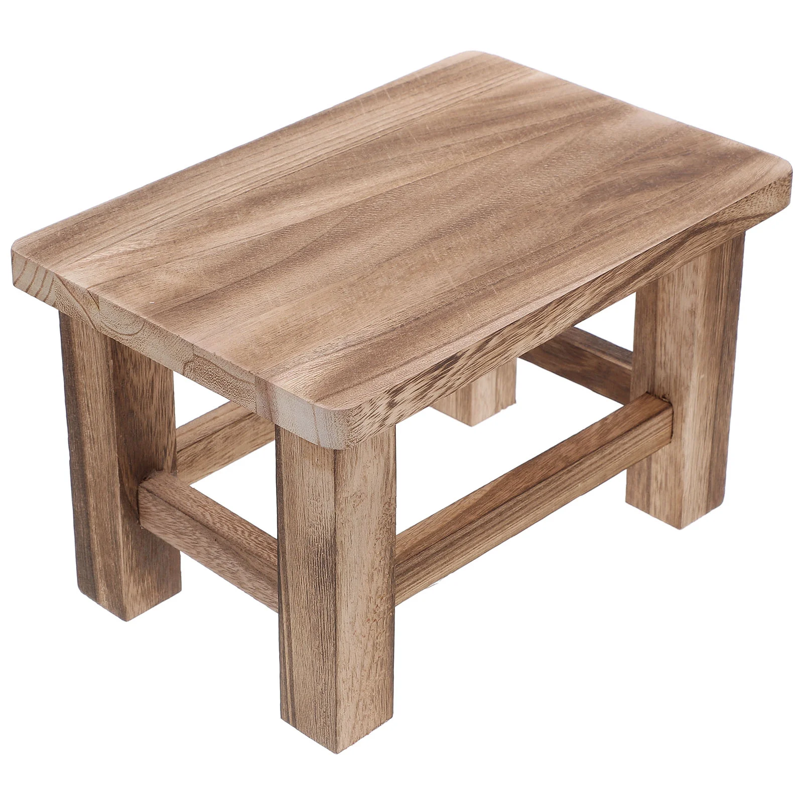 Panca per cambio scarpe multiuso piccola vintage in legno massello Tavolino Sgabello per piedi Sgabello per bambini Sedile ampio ergonomico compatto