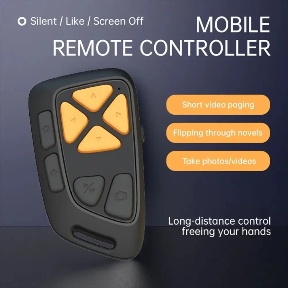 New Page Turning Mobile Remote Control Short Video APP Likes Bluetooth Controller with 8 Buttons Selfie Remote Control