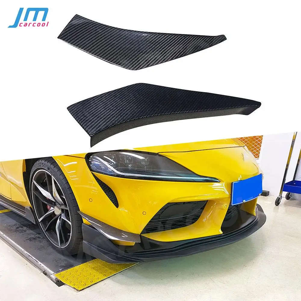 

Carbon Fiber Front Bumper Lip Fins Anards Splitters FRP Moulding Trims For Toyota Supra 2019 2020 Auto Car Accessorise